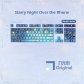 Starry Night Over the Rhone 104+4 / 26 PBT Backlit Keycaps Set Cherry Profile for MX Switches Mechanical Gaming Keyboard